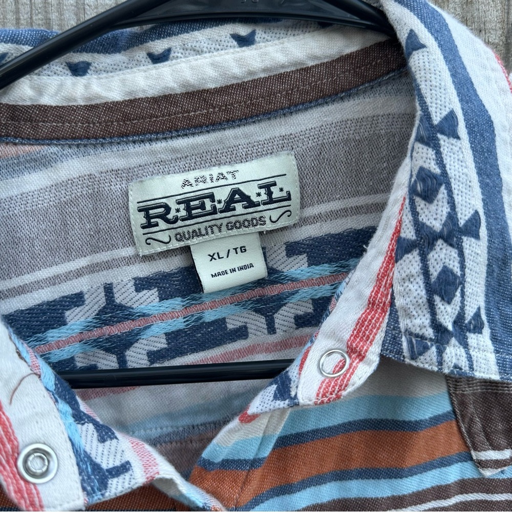 Ariat Multicolor Aztec Pattern Button Down Shirt … - image 3